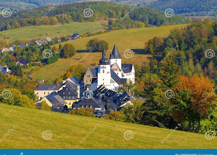Castle Schwarzenberg The Town Schwarzenberg in the Erzgebirge Stock Photo - Image of ... photo