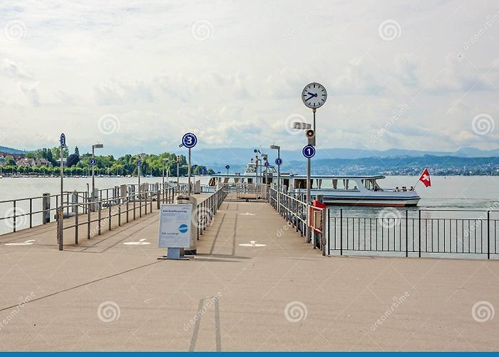 Bürkliplatz Shipping Pier at Burkliplatz, Lake Zuerich Editorial Stock Image ... photo