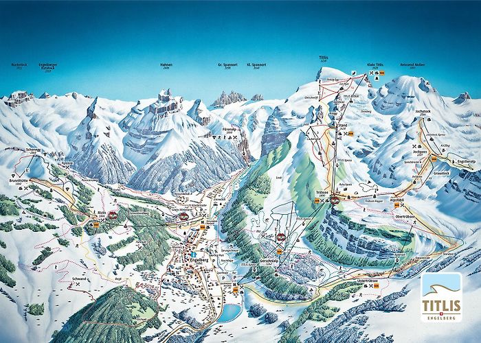 Engstlenalp Ski Engelberg by train - take the railway to ski or snowboard in ... photo