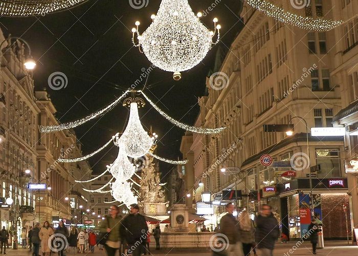Graben Graben, Vienna, Austria at Night Editorial Image - Image of ... photo