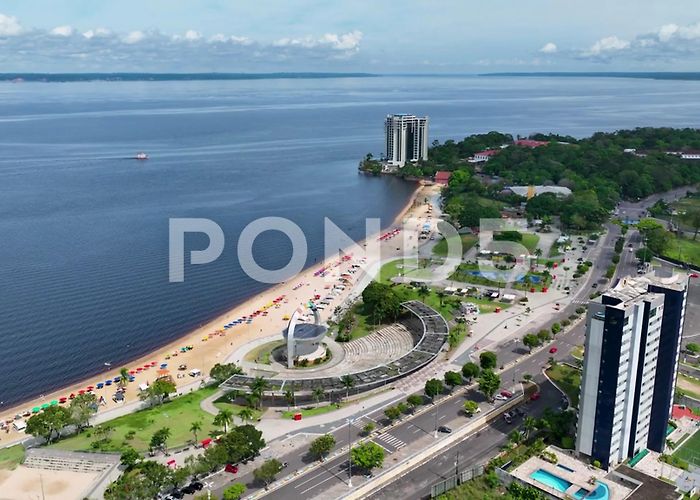 Ponta Negra Beach Famous Ponta Negra Beach at downtown Man... | Stock Video | Pond5 photo