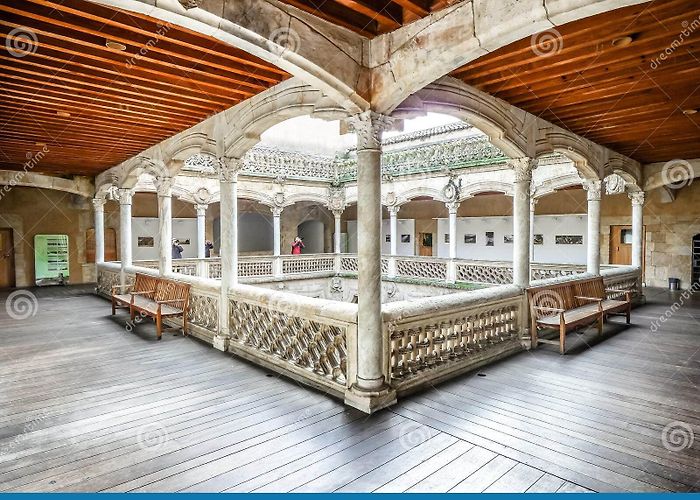 Casa de las Conchas Famous Patio De La Casa De Las Conchas, Salamanca, Spain Stock ... photo