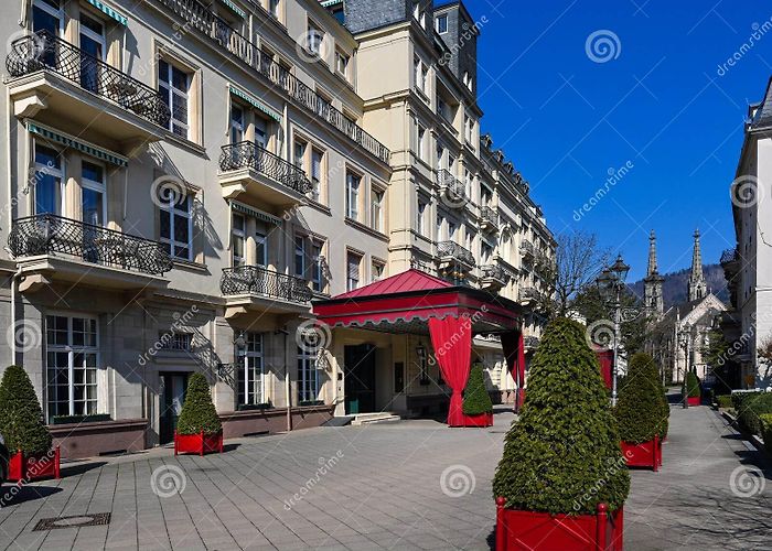 Lichtentaler Allee Park The Entrance of Brenners Parkhotel at the River Oos, Spa Park and ... photo