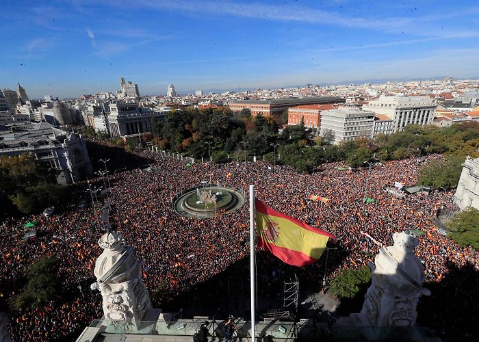 Plaza de la Moncloa Huge rally held in Madrid's central Cibeles Plaza to reject the ... photo