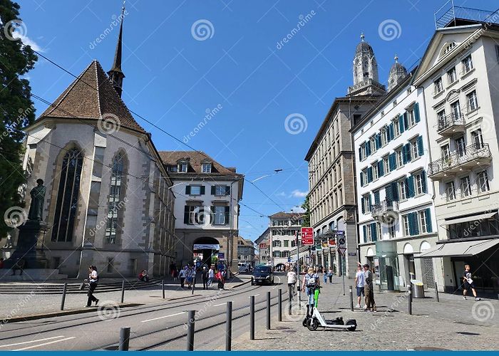 Bellevueplatz Cityscape of Bellevueplatz in Zurich. Editorial Photography ... photo