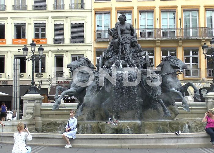 Fontaine Bartholdi Lyon. Near the Fontaine Bartholdi. | Stock Video | Pond5 photo