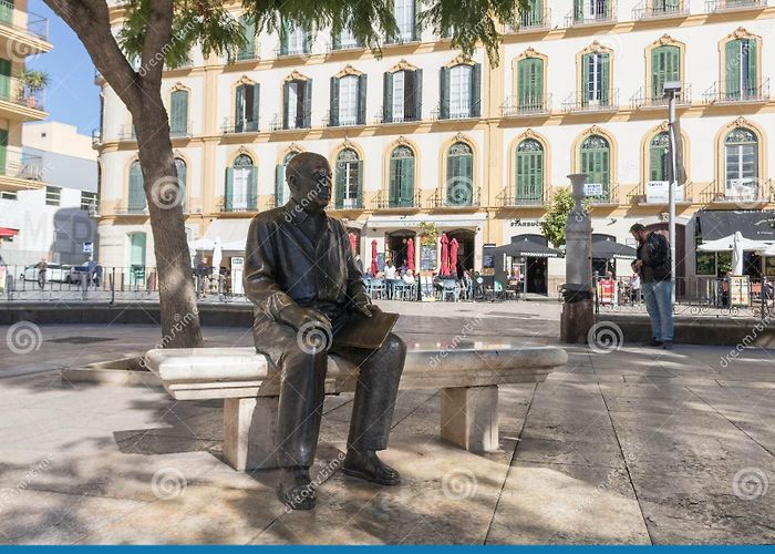 Plaza de la Merced Pablo Picasso Statue in Plaza De La Merced in Malaga, Spain ... photo