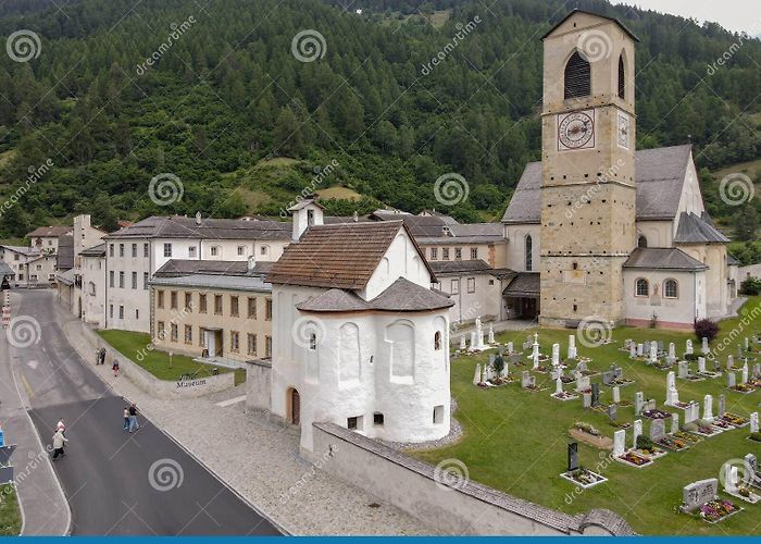 Benedictine Convent of Saint John Benedictine Convent of St. John in Mustair on the Swiss Alps ... photo