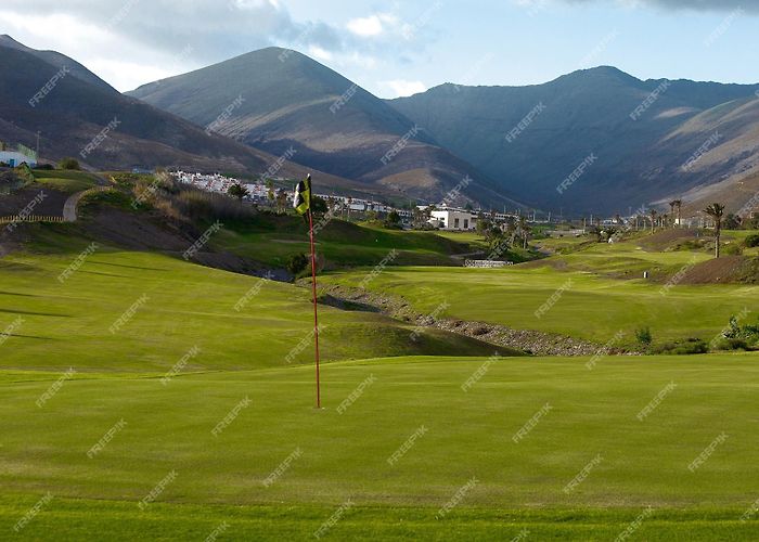 Jandia Golf Premium Photo | Sunset over fuerteventura golf course with ... photo