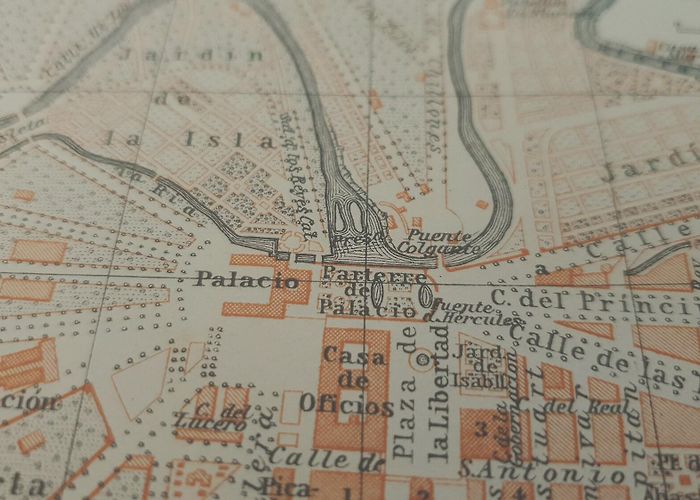 Palacio Real de Aranjue / Jardines de la Isla y Parterre 1929 Vintage Aranjuez Map - Etsy photo