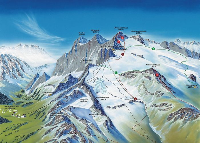 Dachstein Skywalk BERGFEX: Ski resort Dachstein Gletscher / Schladming Ramsau / Ski ... photo