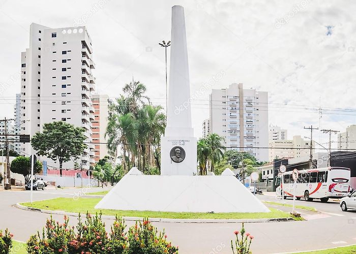 Obelisk White obelisk on downtown of the city on the Afonso Pena avenue ... photo