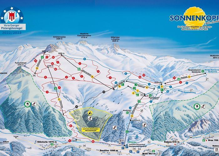 Sonnenkopfbahn Trail map Sonnenkopf – Klösterle photo
