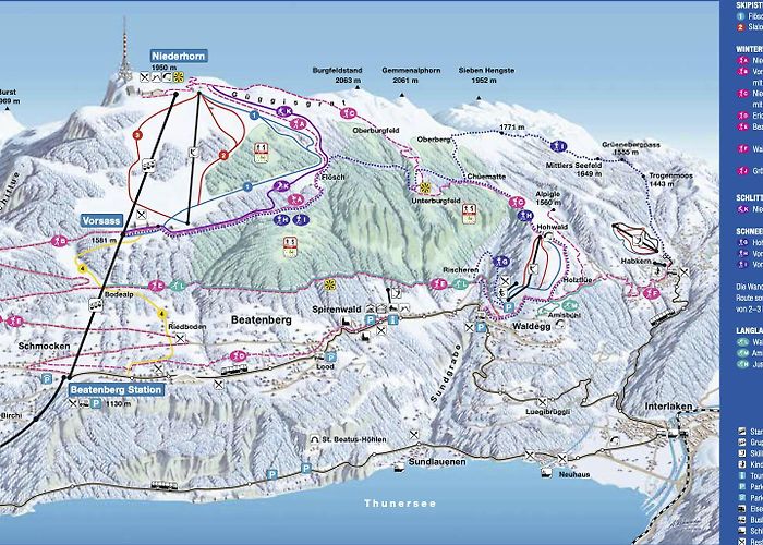 Niederhorn Thunersee Beatenberg Niederhorn Trail Map • Piste Map • Panoramic ... photo