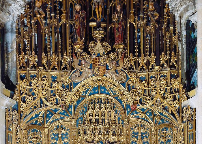 Coimbra Old Cathedral The main altarpiece of the Old Cathedral of Coimbra (Portugal) photo