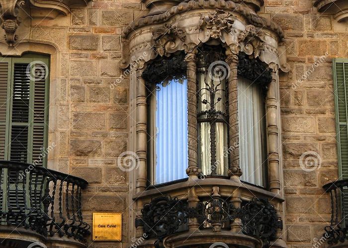 Casa Calvet Ornate balconies stock image. Image of artwork, sophisticated ... photo