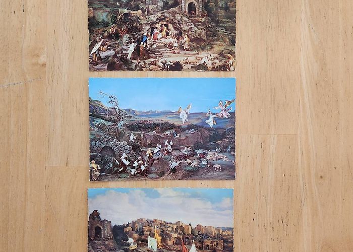 Diorama Bethlehem 1950s Vintage Postcards Zurich Switzerland Bethlehem Einsiedeln ... photo