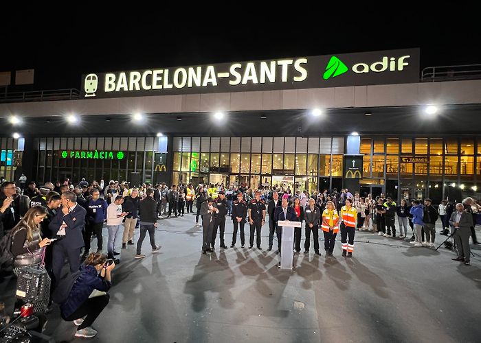 Barcelona Sants Railway Station Anti-terrorist operation drills held at Sants train station in ... photo