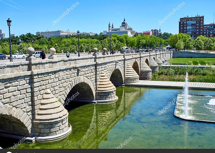 Puente de Segovia Madrid Spain May 2018 Puente Segovia Bridge Crossing Gardens ... photo