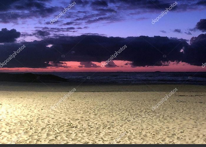 Riacho Beach Sunrise Praia Riacho Guarapari Esprito Santo State Brazil Stock ... photo