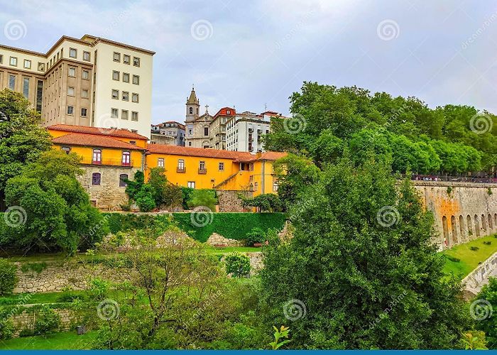 Virtudes Beach  Green City Park Virtudes Porto Stock Image - Image of building ... photo