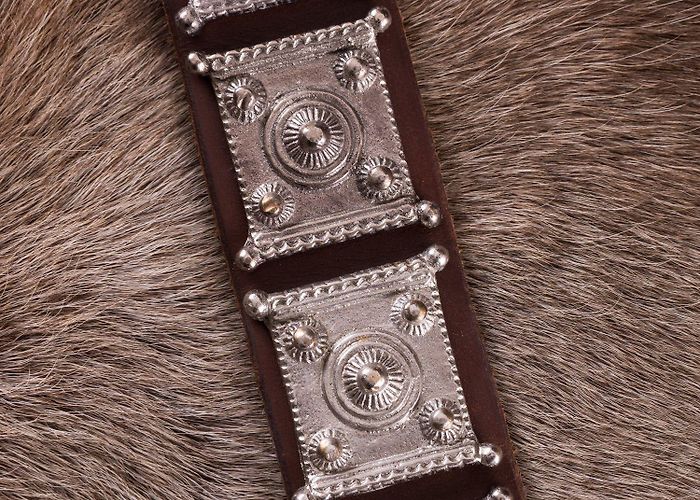 Romano-Germanic Central Museum Official Roman Balteus in leather The piece of Roman military equip... photo