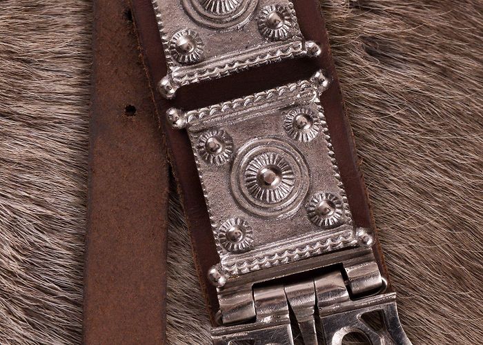 Romano-Germanic Central Museum Official Roman Balteus in leather The piece of Roman military equip... photo