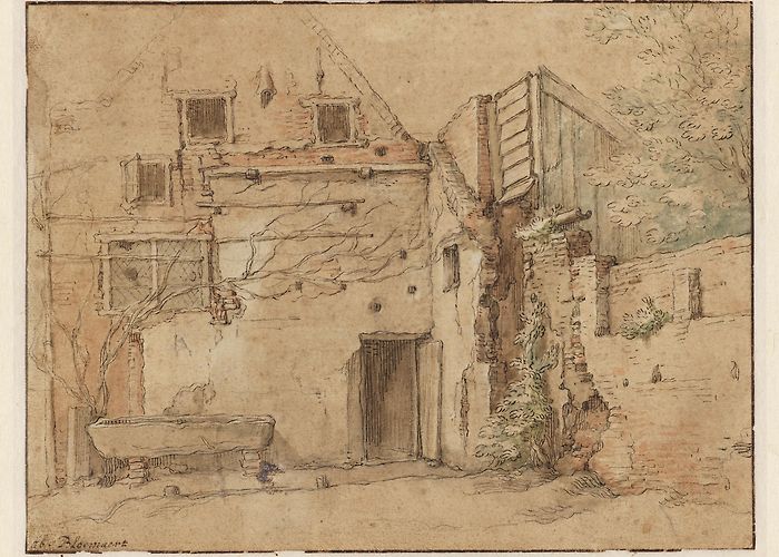 Museum of Prints and Drawings Kupferstichkabinett A Dilapidated Farmhouse; verso: Walls of a Farmhouse | Harvard Art ... photo