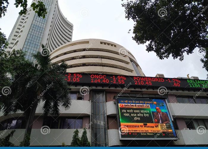 Dalal Street Stock Market at Dalal Street Mumbai, Bombay Stock Exchange, Sensex ... photo