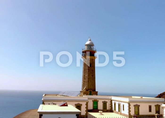 Faro de Orchilla Aerial view of Orchilla's lighthouse. El... | Stock Video | Pond5 photo