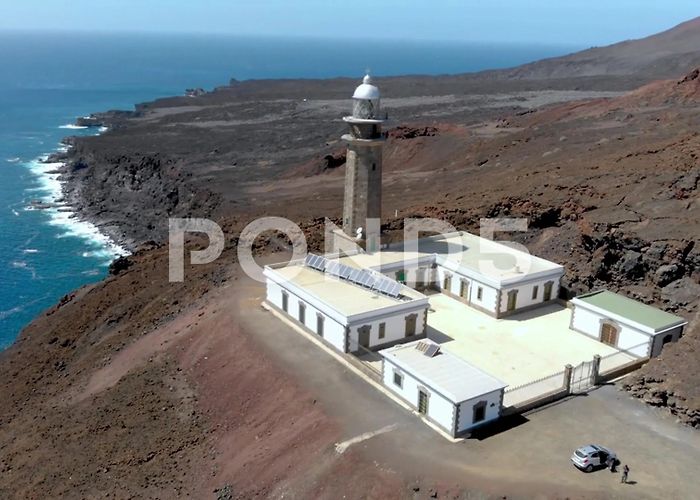 Faro de Orchilla Aerial view of Orchilla's lighthouse. El... | Stock Video | Pond5 photo