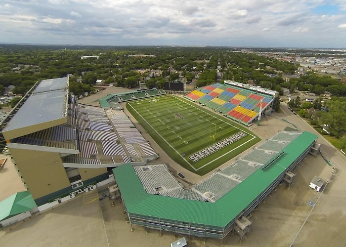 Mosaic Stadium at Taylor Field Old Mosaic Stadium By Drone : r/CFL photo