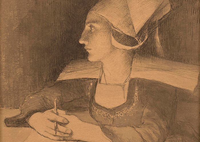 Musée Georges Garret Bretonne écrivant - Brittany Woman Writing - Pascal-Adolphe-Jean ... photo