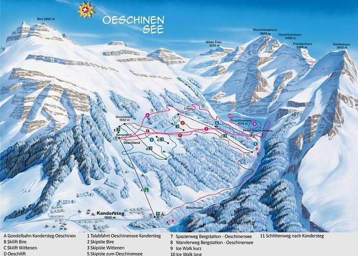Gondelbahn Kandersteg-Oeschinen Kandersteg Piste Map | Plan of ski slopes and lifts | OnTheSnow photo