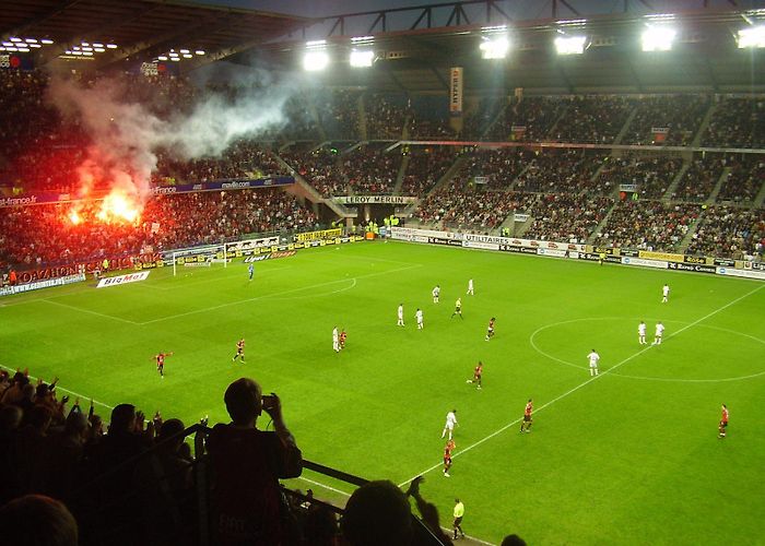 Roazhon Park Flares of the Roazhon Celtic Kop at the Roazhon Park in Rennes ... photo
