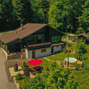 فيلا Chalet En Pleine Nature Avec Spa لوكوله Exterior photo