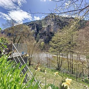 فيلا Gorges Du Tarn : Charmant Gite Avec Vue Sur Le Tarn Sainte-Énimie Exterior photo