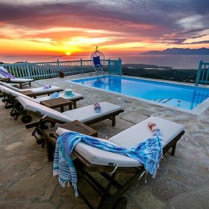 Loutses Villa Orizontas Corfu, Private Villa With Breathtaking Views Exterior photo