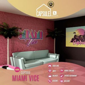 شقة Capsule Miami Vice - Jacuzzi - Billard - Ecran Cinema & Netflix - Ping-Pong - Nintendo & Jeux- ليفين Exterior photo