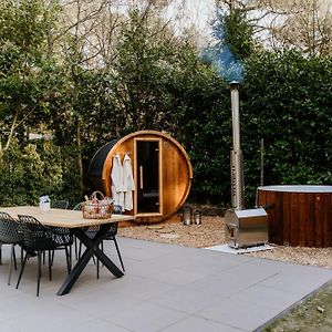 Meijel Romantisch Wellness Boshuisje Met Sauna & Hottub Exterior photo