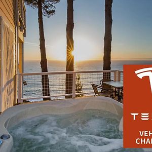 شقة Breathtaking Oceanview! By Oceanviewhottubs Oceanfront! Shelter Cove Ca Tesla Ev Station Exterior photo