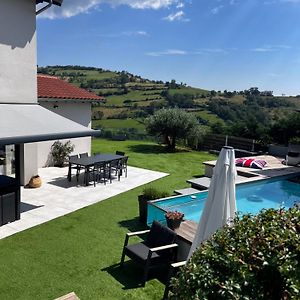 فيلا Maison Et Piscine Chauffee, Vue Monts Du Lyonnais Brullioles Exterior photo